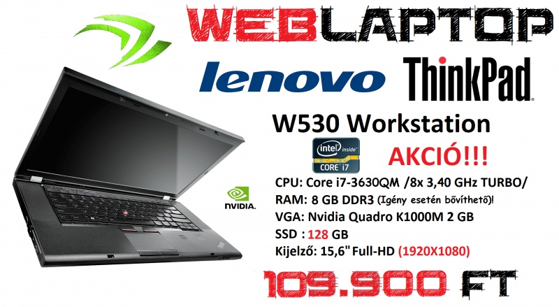 Lenovo ThinkPad W530 AKCIÓ!